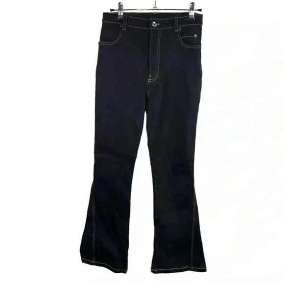 Acler Dark Wash Lewis High Waisted Flare‎ Jean - Picture 2 of 9